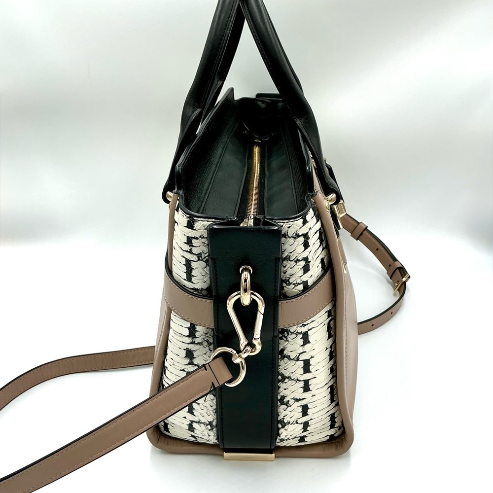 Coach Colorblock Exotic Swagger Satchel with Python Embossed Leather #887 - Picture 4 of 6